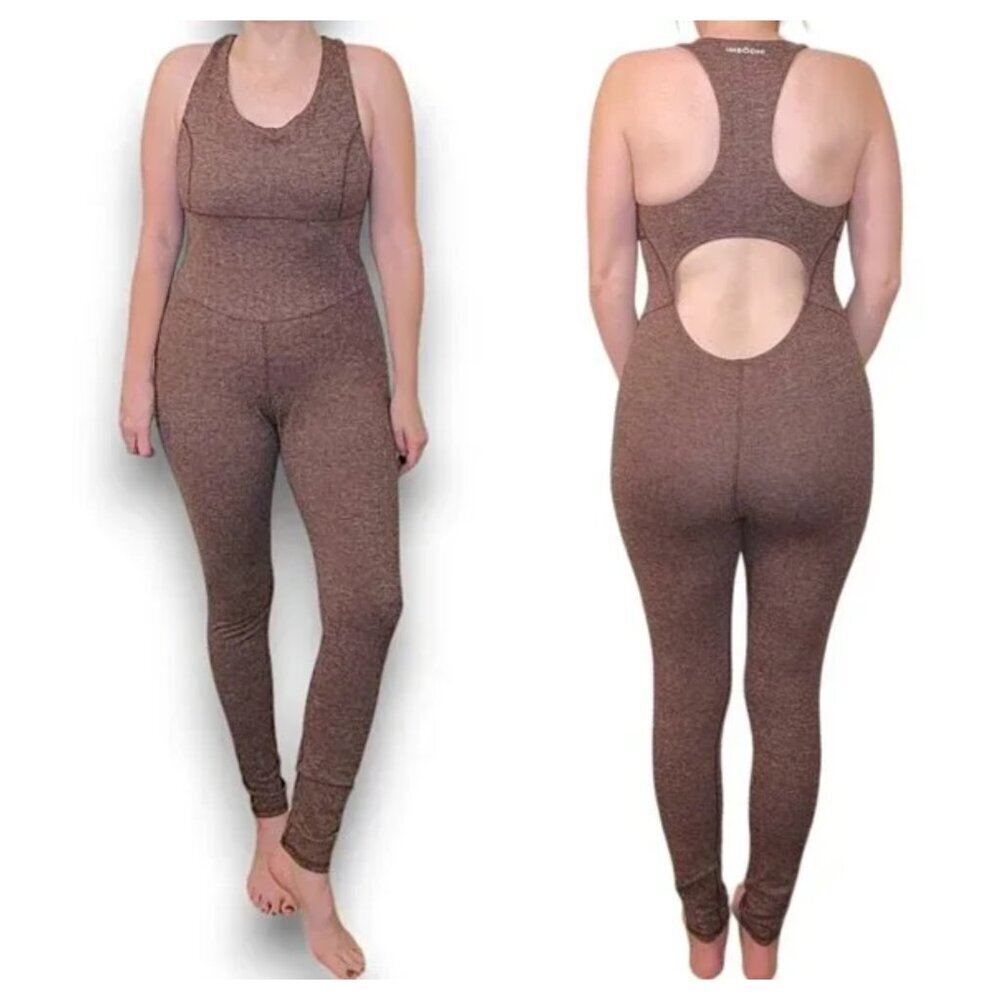 Imbodhi Astra Brown Cutout Back Jumpsuit Bodysuit